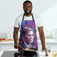 Rosa Parks Apron Red Blue Abstract Art Portrait Sitting Down to Stand Up Quote Civil Rights Tribute - African Pride