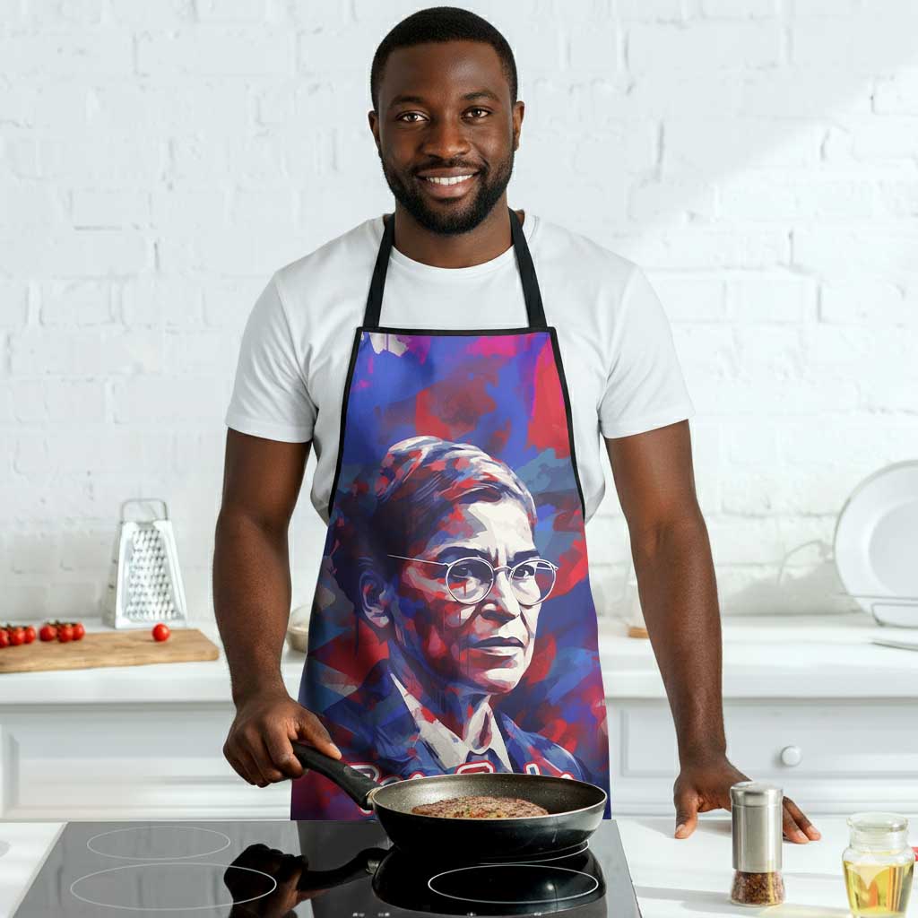 Rosa Parks Apron Red Blue Abstract Art Portrait Sitting Down to Stand Up Quote Civil Rights Tribute - African Pride