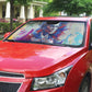Rosa Parks Auto Sun Shade Red Blue Abstract Art Portrait Sitting Down to Stand Up Quote Civil Rights Tribute - African Pride