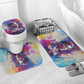 Rosa Parks Bathroom Set Red Blue Abstract Art Portrait Sitting Down to Stand Up Quote Civil Rights Tribute - African Pride