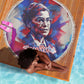 Rosa Parks Beach Blanket Red Blue Abstract Art Portrait Sitting Down to Stand Up Quote Civil Rights Tribute - African Pride