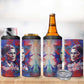 Rosa Parks 4 in 1 Can Cooler Tumbler Red Blue Abstract Art Portrait Sitting Down to Stand Up Quote Civil Rights Tribute - African Pride