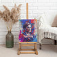 Rosa Parks Canvas Wall Art Red Blue Abstract Art Portrait Sitting Down to Stand Up Quote Civil Rights Tribute - African Pride