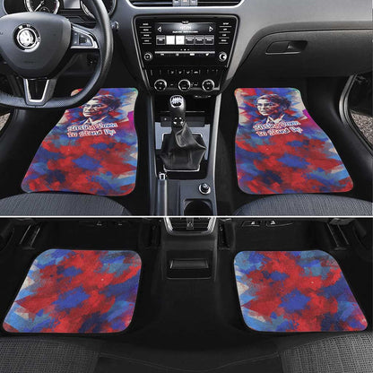 Rosa Parks Car Mats Red Blue Abstract Art Portrait Sitting Down to Stand Up Quote Civil Rights Tribute - African Pride