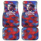 Rosa Parks Car Mats Red Blue Abstract Art Portrait Sitting Down to Stand Up Quote Civil Rights Tribute - African Pride