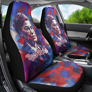 Rosa Parks Car Seat Cover Red Blue Abstract Art Portrait Sitting Down to Stand Up Quote Civil Rights Tribute - African Pride