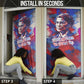 Rosa Parks Door Cover Red Blue Abstract Art Portrait Sitting Down to Stand Up Quote Civil Rights Tribute - African Pride
