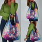 Rosa Parks Grocery Bag Red Blue Abstract Art Portrait Sitting Down to Stand Up Quote Civil Rights Tribute - African Pride