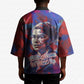 Rosa Parks Kimono Red Blue Abstract Art Portrait Sitting Down to Stand Up Quote Civil Rights Tribute - African Pride