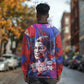 Rosa Parks Long Sleeve Shirt Red Blue Abstract Art Portrait Sitting Down to Stand Up Quote Civil Rights Tribute - African Pride