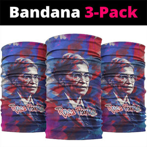 Rosa Parks Neck Gaiter Red Blue Abstract Art Portrait Sitting Down to Stand Up Quote Civil Rights Tribute - African Pride