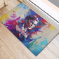 Rosa Parks Rubber Doormat Red Blue Abstract Art Portrait Sitting Down to Stand Up Quote Civil Rights Tribute - African Pride