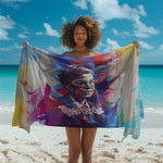 Rosa Parks Sarong Red Blue Abstract Art Portrait Sitting Down to Stand Up Quote Civil Rights Tribute - African Pride