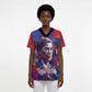Rosa Parks Scrub Top Red Blue Abstract Art Portrait Sitting Down to Stand Up Quote Civil Rights Tribute - African Pride