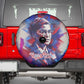 Rosa Parks Spare Tire Cover Red Blue Abstract Art Portrait Sitting Down to Stand Up Quote Civil Rights Tribute - African Pride