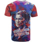 Rosa Parks T shirt Red Blue Abstract Art Portrait Sitting Down to Stand Up Quote Civil Rights Tribute TS04