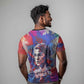 Rosa Parks T shirt Red Blue Abstract Art Portrait Sitting Down to Stand Up Quote Civil Rights Tribute TS04