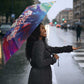 Rosa Parks Umbrella Red Blue Abstract Art Portrait Sitting Down to Stand Up Quote Civil Rights Tribute - African Pride
