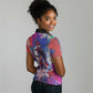 Rosa Parks Women Polo Shirt Red Blue Abstract Art Portrait Sitting Down to Stand Up Quote Civil Rights Tribute TS04