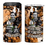 Rosa Parks 4 in 1 Can Cooler Tumbler Sepia Collage Design Civil Rights Icon I Believe There Is Only One Race Quote - African Pride