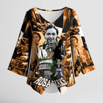 Rosa Parks Kimono Sleeve Blouse Sepia Collage Design Civil Rights Icon I Believe There Is Only One Race Quote - African Pride