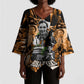 Rosa Parks Kimono Sleeve Blouse Sepia Collage Design Civil Rights Icon I Believe There Is Only One Race Quote - African Pride