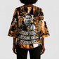 Rosa Parks Kimono Sleeve Blouse Sepia Collage Design Civil Rights Icon I Believe There Is Only One Race Quote - African Pride