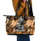 Rosa Parks Leather Tote Bag Sepia Collage Design Civil Rights Icon I Believe There Is Only One Race Quote - African Pride
