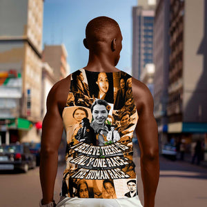 Rosa Parks Men Tank Top Sepia Collage Design Civil Rights Icon I Believe There Is Only One Race Quote - African Pride