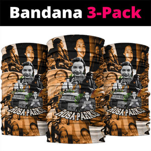 Rosa Parks Neck Gaiter Sepia Collage Design Civil Rights Icon I Believe There Is Only One Race Quote - African Pride