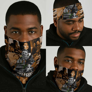 Rosa Parks Neck Gaiter Sepia Collage Design Civil Rights Icon I Believe There Is Only One Race Quote - African Pride