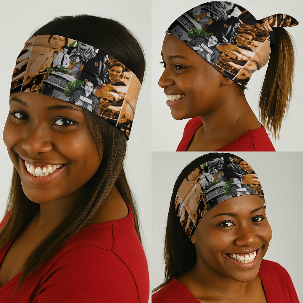 Rosa Parks Neck Gaiter Sepia Collage Design Civil Rights Icon I Believe There Is Only One Race Quote - African Pride
