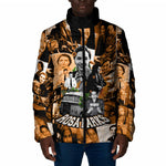 Rosa Parks Padded Jacket Sepia Collage Design Civil Rights Icon I Believe There Is Only One Race Quote - African Pride