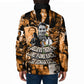 Rosa Parks Padded Jacket Sepia Collage Design Civil Rights Icon I Believe There Is Only One Race Quote - African Pride