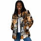 Rosa Parks Padded Jacket Sepia Collage Design Civil Rights Icon I Believe There Is Only One Race Quote - African Pride