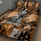 Rosa Parks Quilt Bed Set Sepia Collage Design Civil Rights Icon I Believe There Is Only One Race Quote - African Pride