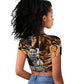 Rosa Parks Raglan Cropped T shirt Sepia Collage Design Civil Rights Icon I Believe There Is Only One Race Quote TS04