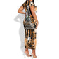 Rosa Parks Short Sleeve Bodycon Dress Sepia Collage Design Civil Rights Icon I Believe There Is Only One Race Quote TS04