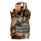 Rosa Parks Sleeveless Zip Hoodie Sepia Collage Design Civil Rights Icon I Believe There Is Only One Race Quote - African Pride