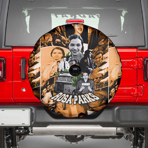 Rosa Parks Spare Tire Cover Sepia Collage Design Civil Rights Icon I Believe There Is Only One Race Quote - African Pride