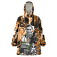Rosa Parks Wearable Blanket Hoodie Sepia Collage Design Civil Rights Icon I Believe There Is Only One Race Quote - African Pride