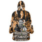 Rosa Parks Wearable Blanket Hoodie Sepia Collage Design Civil Rights Icon I Believe There Is Only One Race Quote - African Pride