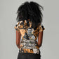 Rosa Parks Women V-Neck T-Shirt Sepia Collage Design Civil Rights Icon I Believe There Is Only One Race Quote TS04