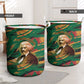 Frederick Douglass Laundry Basket Green Abstract Design Civil Rights Leader Quote on Race and Humanity - African Pride