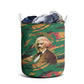 Frederick Douglass Laundry Basket Green Abstract Design Civil Rights Leader Quote on Race and Humanity - African Pride