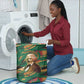 Frederick Douglass Laundry Basket Green Abstract Design Civil Rights Leader Quote on Race and Humanity - African Pride