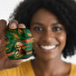 Frederick Douglass AirPods Case Green Abstract Design Civil Rights Leader Quote on Race and Humanity - African Pride
