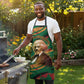 Frederick Douglass Apron Green Abstract Design Civil Rights Leader Quote on Race and Humanity - African Pride