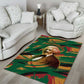 Frederick Douglass Area Rug Green Abstract Design Civil Rights Leader Quote on Race and Humanity - African Pride