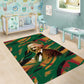 Frederick Douglass Area Rug Green Abstract Design Civil Rights Leader Quote on Race and Humanity - African Pride